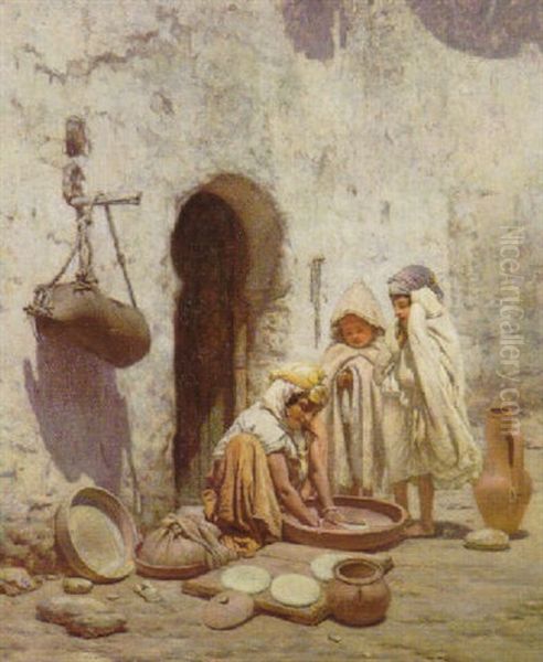 Les Galettes Oil Painting by Louis Auguste Girardot