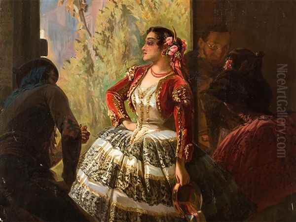 Spanish Dancer Oil Painting by Eugene Giraud