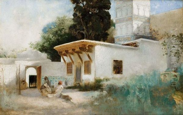 La Mosquee Sidi Abderrhaman, Alger Oil Painting by Eugene Pierre Francois Giraud