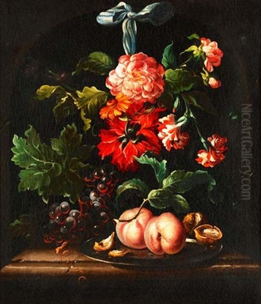 Blumenstilleben Oil Painting by Sebastien Charles Giraud