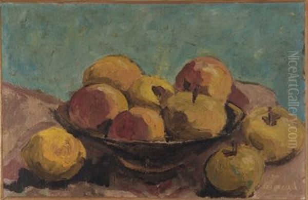 Nature Morte Aux Pommes Oil Painting by Pierre Paul Girieud