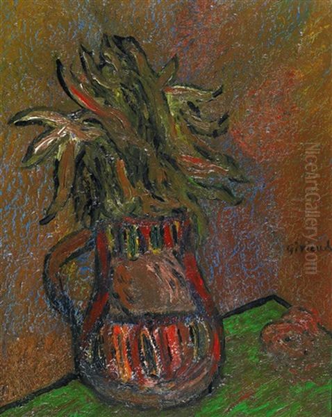 Stillleben Mit Roter Vase Oil Painting by Pierre Paul Girieud