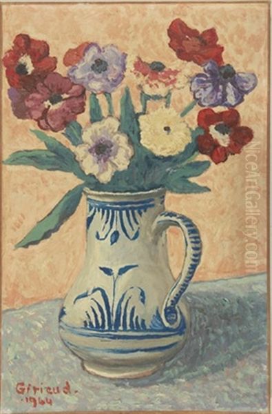 Stillleben Mit Blumenvase Oil Painting by Pierre Paul Girieud