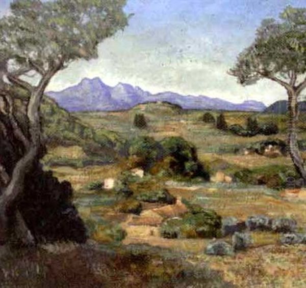 Paysage De Provence Oil Painting by Pierre Paul Girieud