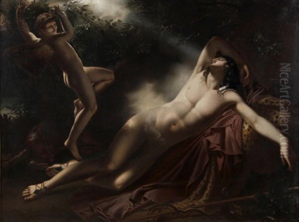 Schlafender Endymion Oil Painting by Anne-Louis Girodet de Roucy-Trioson