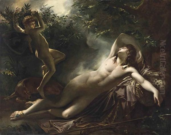 The Sleep Of Endymion Oil Painting by Anne-Louis Girodet de Roucy-Trioson