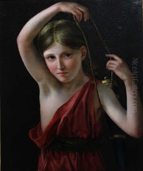 Enfant Au Carquois Oil Painting by Anne-Louis Girodet de Roucy-Trioson