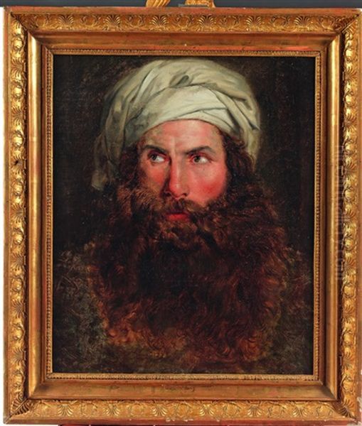 Portrait Presume De Giovanni Battista Belzoni, Grand Archeologue Actif En Egype Oil Painting by Anne-Louis Girodet de Roucy-Trioson