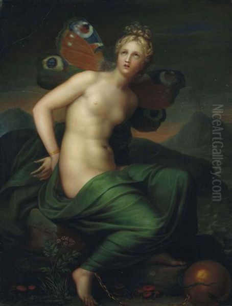 Psyche Oil Painting by Anne-Louis Girodet de Roucy-Trioson