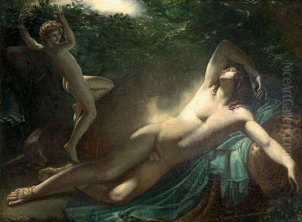 Le Sommeil D'endymion Oil Painting by Anne-Louis Girodet de Roucy-Trioson