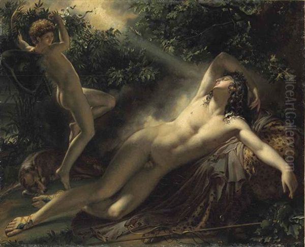 The Sleep Of Endymion Oil Painting by Anne-Louis Girodet de Roucy-Trioson