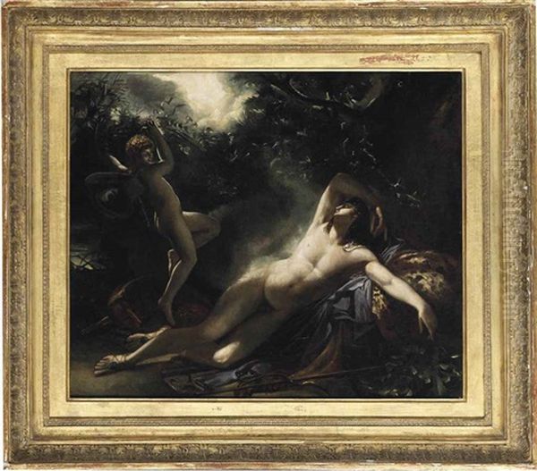 The Sleep Of Endymion Oil Painting by Anne-Louis Girodet de Roucy-Trioson