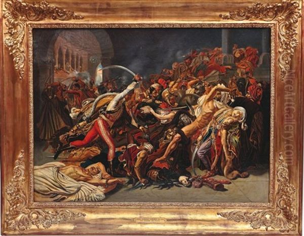 La Revolte Du Caire Oil Painting by Anne-Louis Girodet de Roucy-Trioson