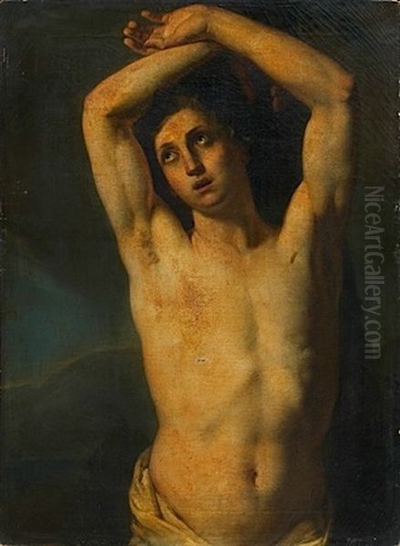 Saint Sebastien Oil Painting by Anne-Louis Girodet de Roucy-Trioson