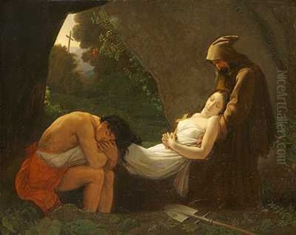 Atalas Begravelse Oil Painting by Anne-Louis Girodet de Roucy-Trioson