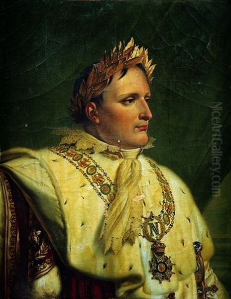 Portrait De L'empereur Napoleon En Costume De Sacre Oil Painting by Anne-Louis Girodet de Roucy-Trioson