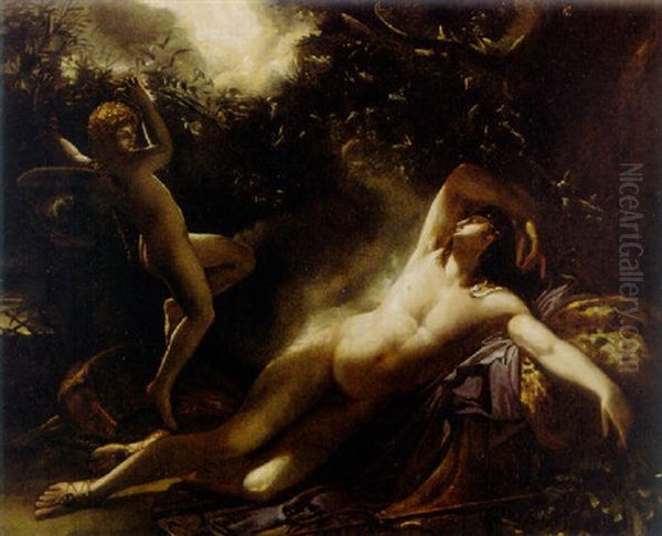 Le Sommeil D'endymion Oil Painting by Anne-Louis Girodet de Roucy-Trioson