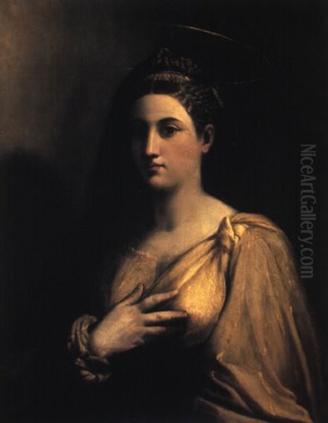 Figura Di Santa Oil Painting by  Girolamo da Carpi