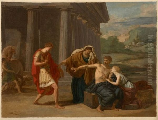 Oedipe A Colone Oil Painting by Jean-Antoine-Theodore Giroust