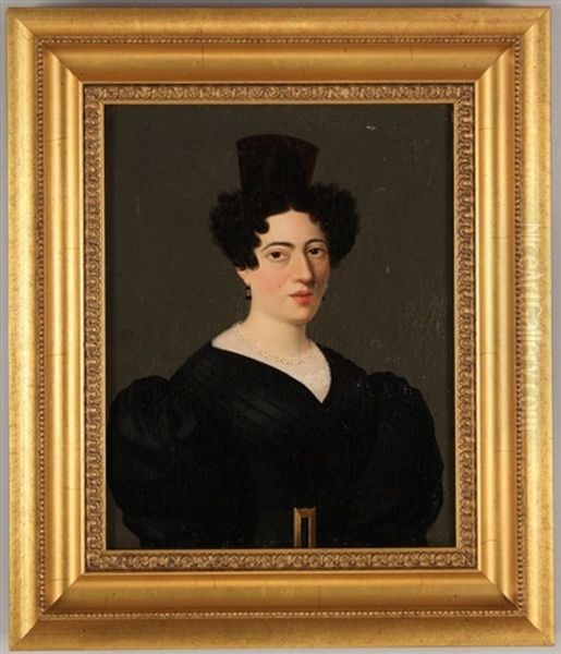 Portrait Of A Lady Oil Painting by Jean-Antoine-Theodore Giroust