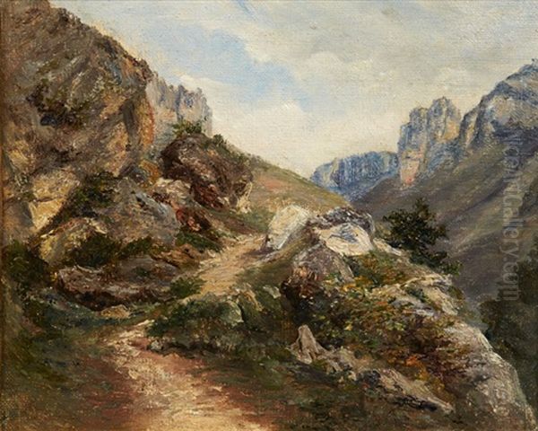 Chemin De Montagne Oil Painting by Andre Giroux