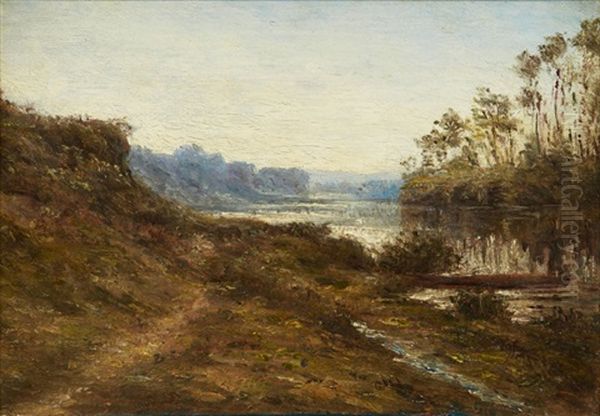 Paysage A La Riviere Oil Painting by Andre Giroux