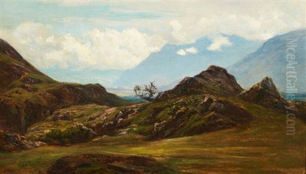 Paturage De Haute Montagne Oil Painting by Andre Giroux