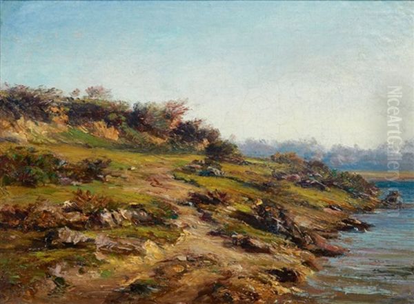 Bord De Mer A Concarneau Oil Painting by Andre Giroux