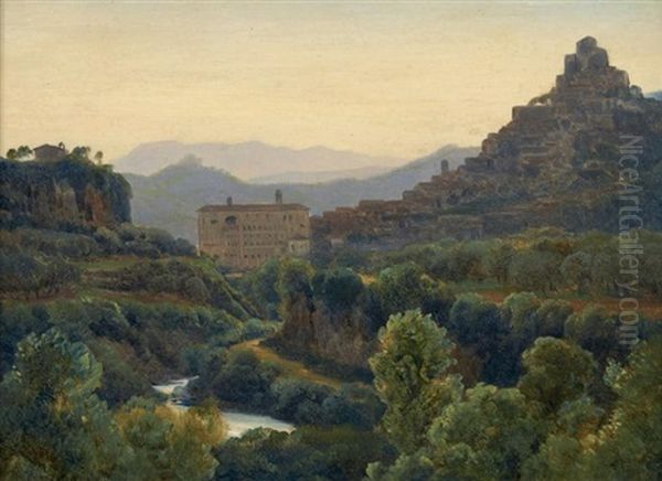 Vue De Subiaco Oil Painting by Andre Giroux