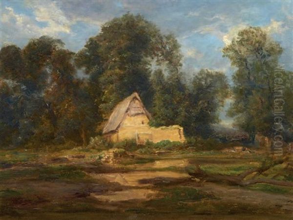 Chaumiere Dans Les Bois Oil Painting by Andre Giroux