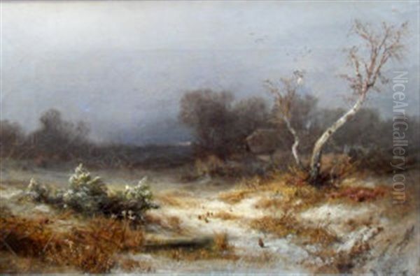 Der Erfte Schnee Oil Painting by Bernhard Girscher