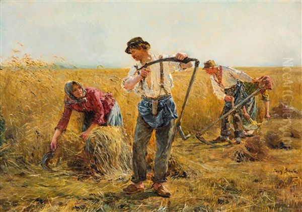 Bei Der Feldarbeit by Josef Gisela