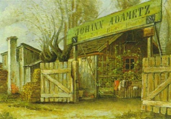 Toreinfahrt Zu Johann Adametz Oil Painting by Josef Gisela