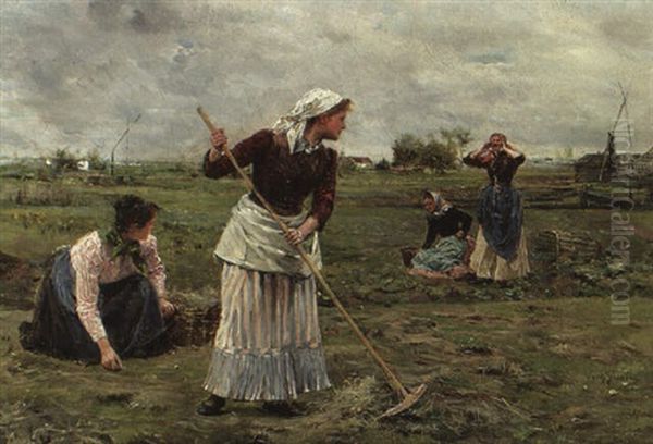 Frauen Bei Der Feldarbeit by Josef Gisela