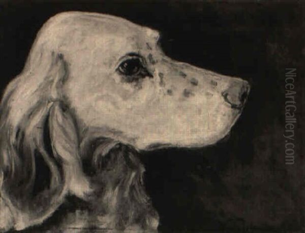 Hoved Af En Engelsk Setter Oil Painting by William Gislander