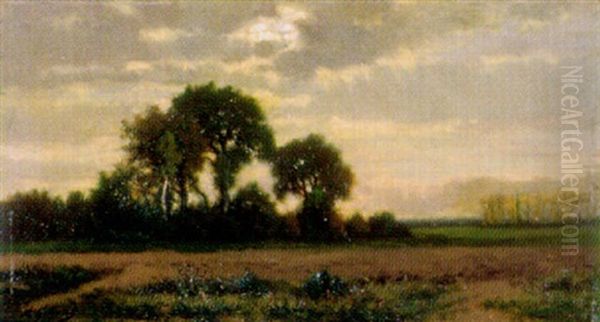 Landschaft Bei Gewitterstimmung Oil Painting by Alexandre-Charles-Joseph Gittard