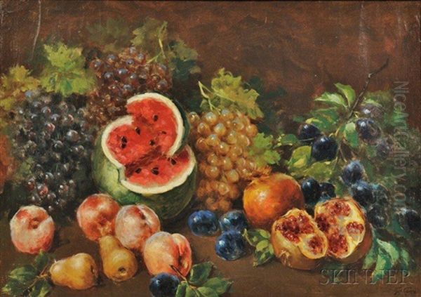 Still Life With Fruit Oil Painting by  Giuseppe