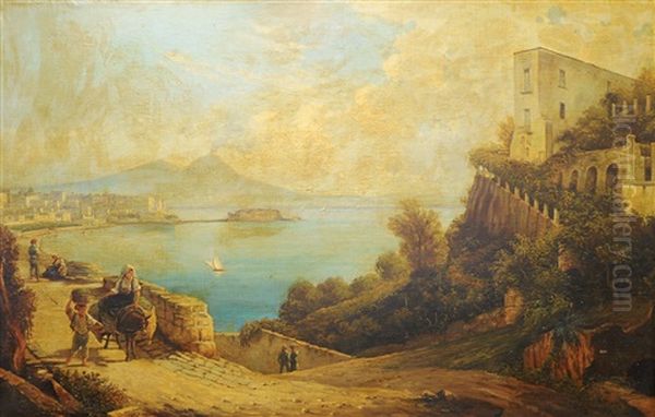 Le Golfe De Naples Oil Painting by Guglielmo Giusti