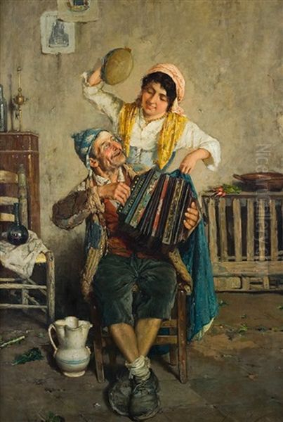 Les Musiciens Oil Painting by Fausto Giusto