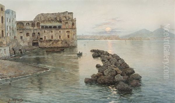 Palais Donn Anna, Naples Oil Painting by Fausto Giusto