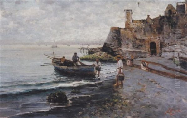 Castello Portini Oil Painting by Fausto Giusto