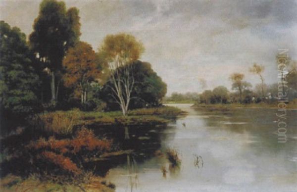 Herbstliche Flusslandschaft by Fausto Giusto