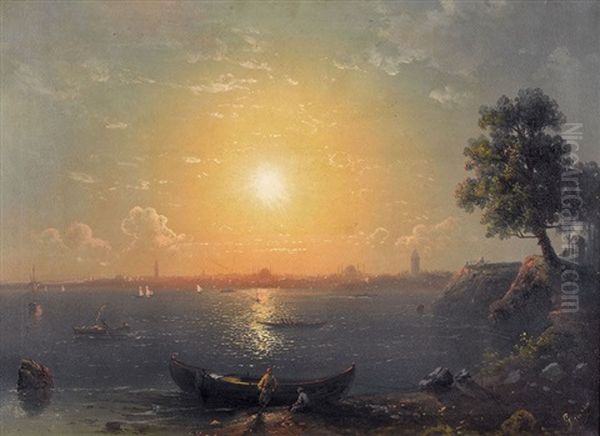 Sonnenuntergang Am Bosporus Oil Painting by Mekertich Givanian