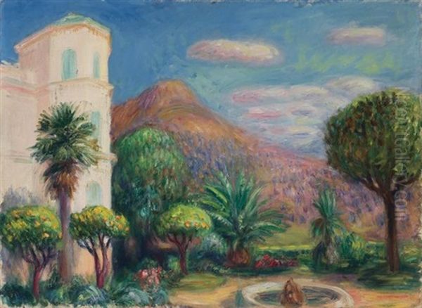 Garden At Les Pivoines Oil Painting by William Glackens