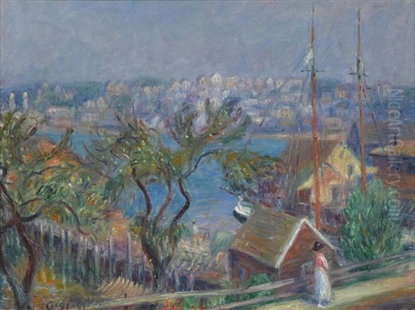 Gloucester, Massachusetts Oil Painting by William Glackens