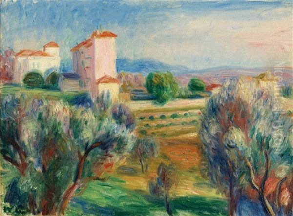 Landscape With Olive Trees Oil Painting by William Glackens