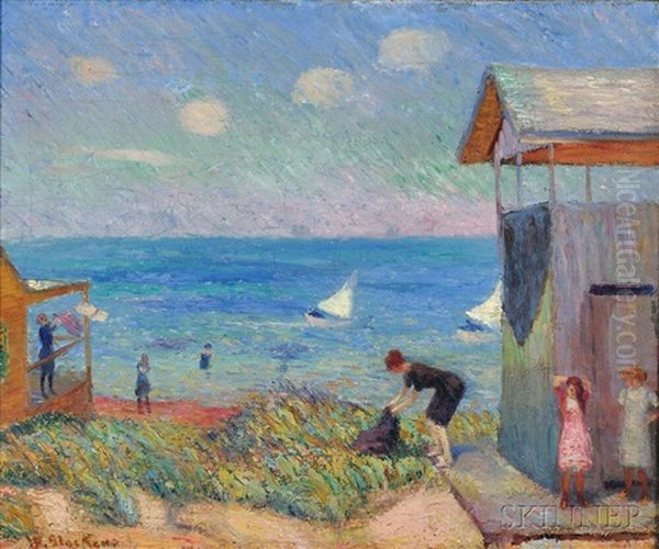 A Cape Cod Shore , 1908 Oil Painting by William Glackens