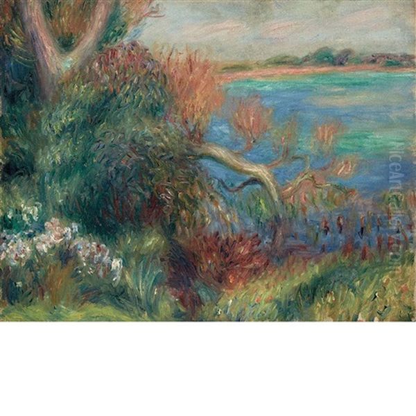 River Bank Oil Painting by William Glackens