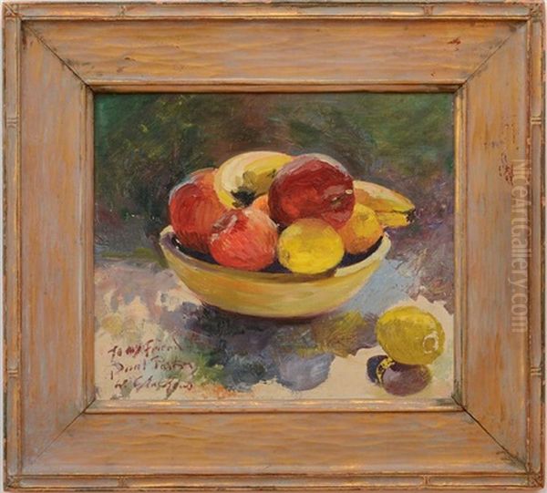 Bowl Of Fruit Oil Painting by William Glackens