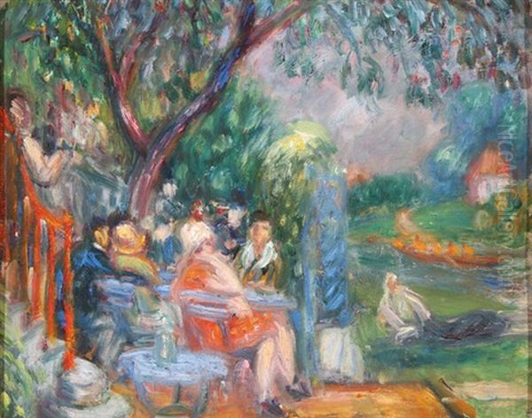 The Gathering Oil Painting by William Glackens